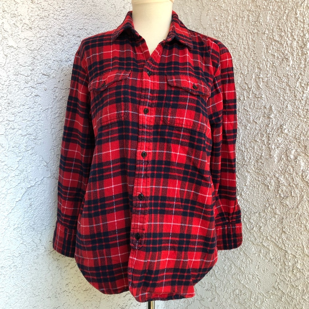 Madewell Red Plaid Shirt